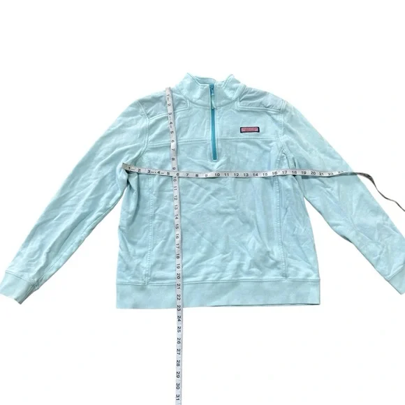 Vineyard Vines Light Blue 3/4 Zip Pullover Sweatshirt Size Large Kid’s - Picture 5 of 5